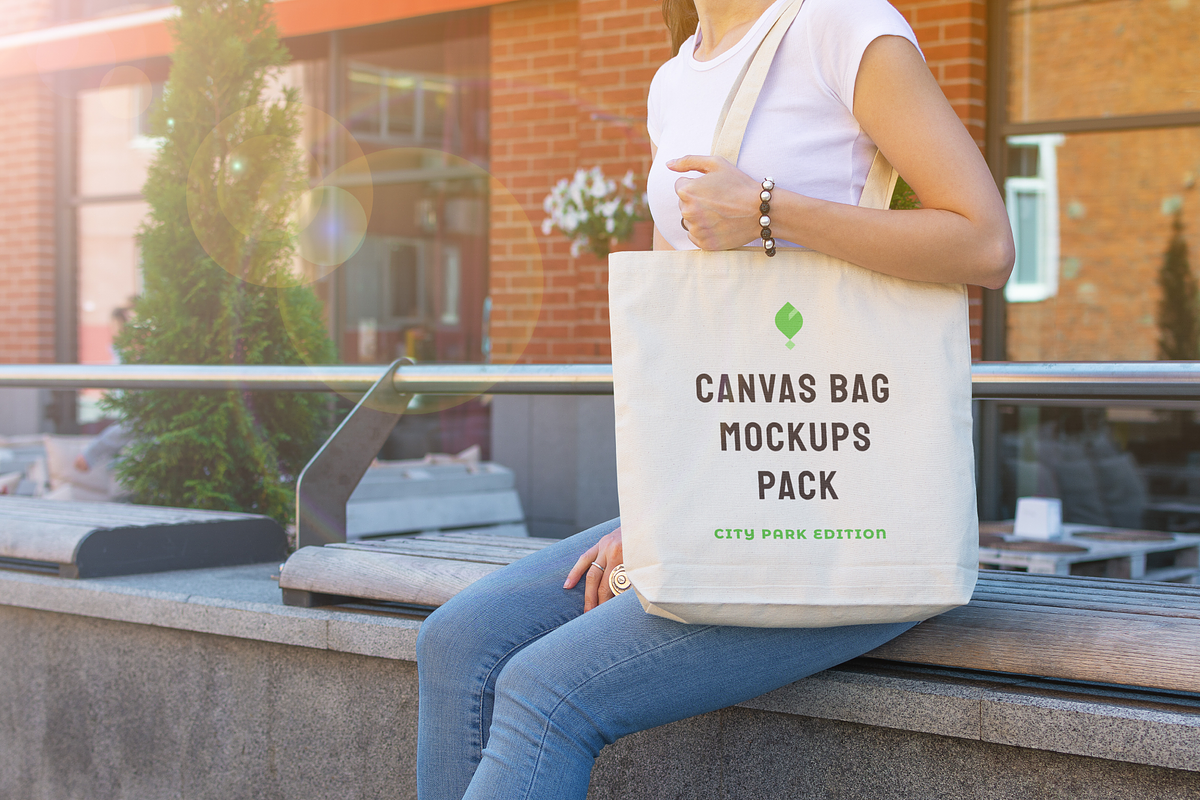 Canvas Bag Mockups - City Park Ed., a Shirt Mockup by BULBFISH (Photo 12 of 14)