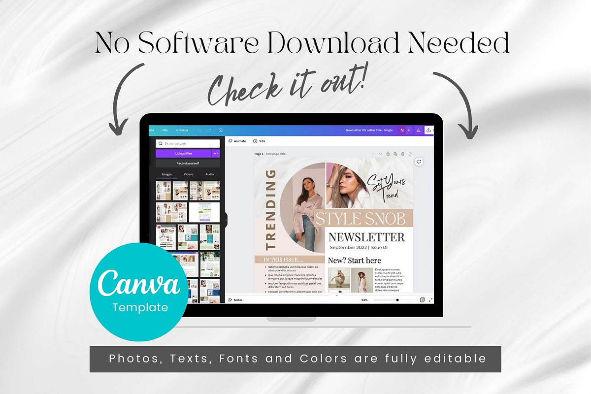 Canva Newsletter Template Fashion, an Email Template by PixelCraft (Photo 4 of 15)