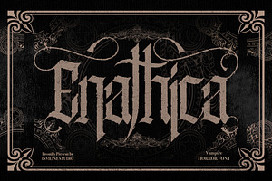Enathica - Vampire Horror Font, a Blackletter Font by Inviline.co
