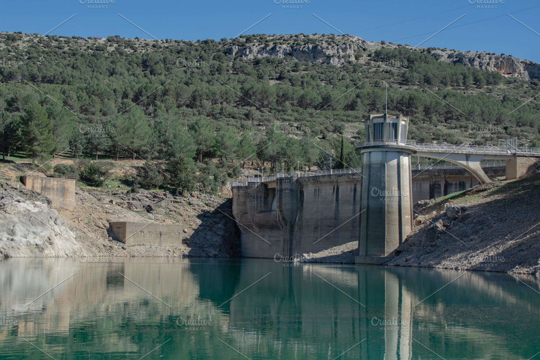 View on the dam built on La Bolera, a Nature Photo by Bloor