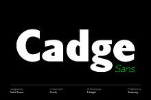Cadge Sans - A Sans Serif Family
