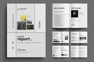 Modern Annual Report Template, a Brochure Template by MightyDesign