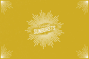 Vintage Sunbursts Vector Set Of 20