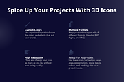 3D Technology Icons, an Object 3D Model by Flat Icons (Thumbnail 2 of 8)