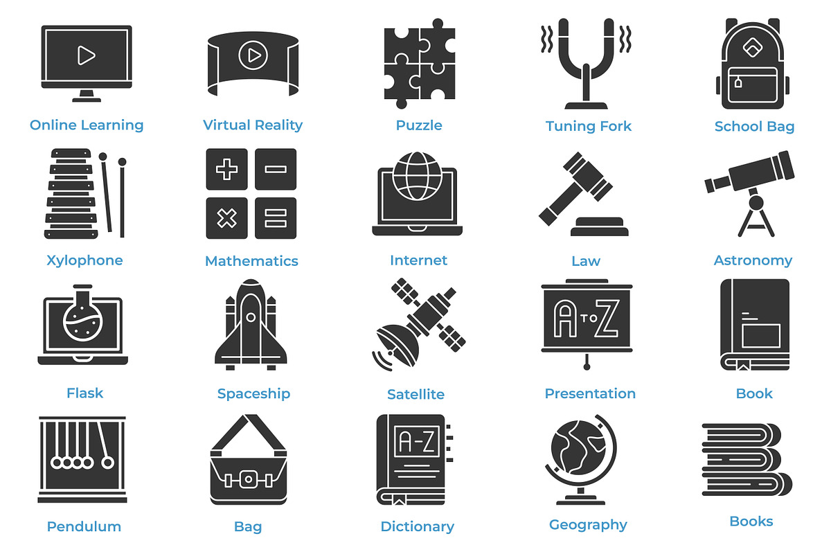 Education Icons Set, an Icon by Tekuni (Photo 5 of 12)