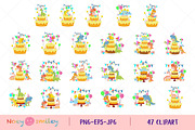 Happy Birthday Dinosaur party cake, an Animal Illustration by Noey smiley (Thumbnail 2 of 9)