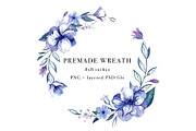 Floral Blues Watercolor Design Set, an Illustration by Art by Lin (Thumbnail 4 of 5)