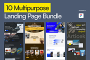 10 Figma Landing Page Templates, a Landing Page Template by zroch design (Thumbnail 1 of 32)