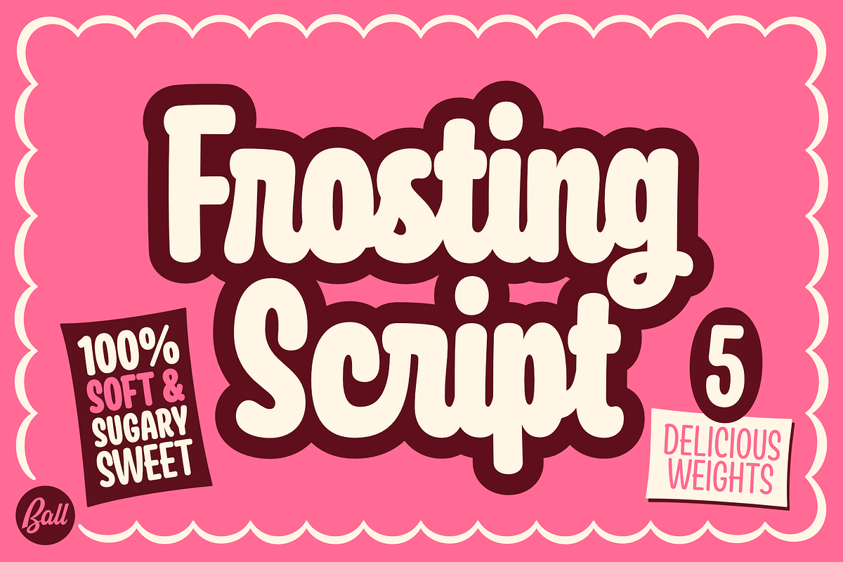 Frosting Script Family, a Script Font by Jonathan Ball (Photo 1 of 6)