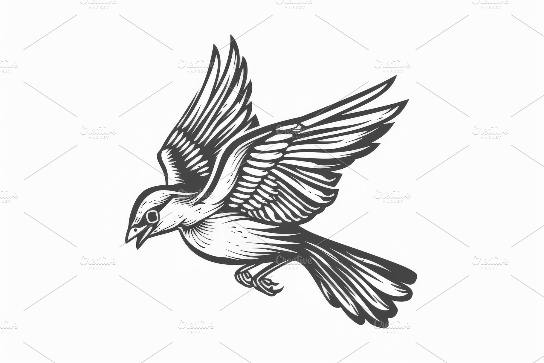 Vintage birds animals logo design wi, a Photo by Pixeness Studio