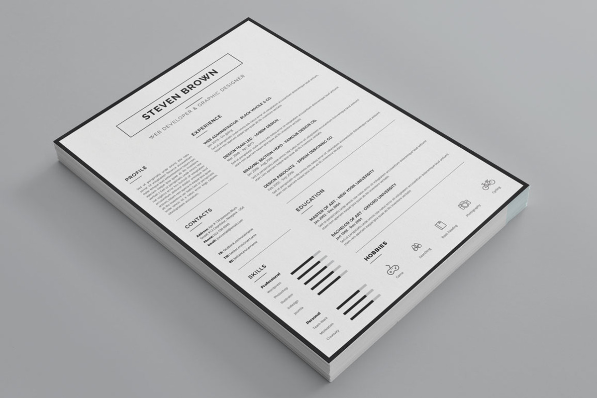 Minimal Resume, a Resume Template by Pxl_graphic (Photo 3 of 3)