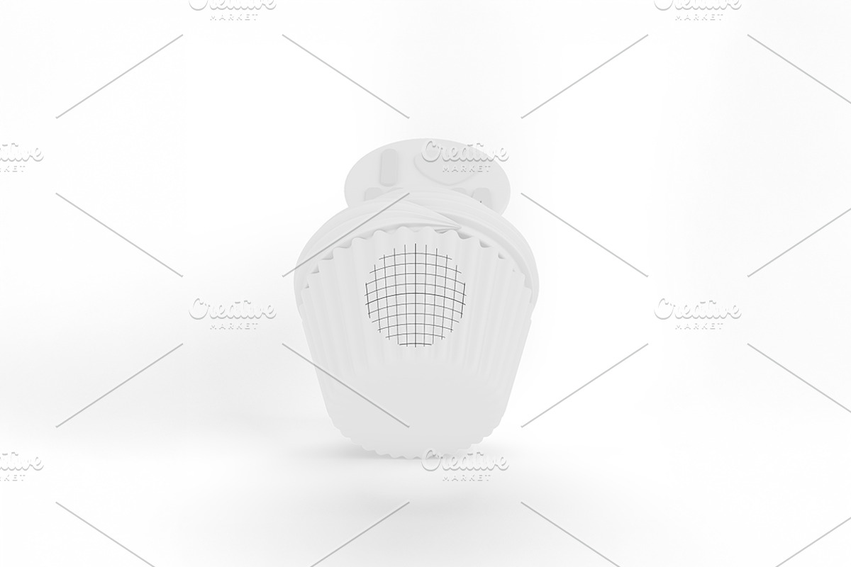 Cartoon I Heart Mom Cupcake Mockup, a Merchandise Mockup by Qaleb Studio (Photo 1 of 2)