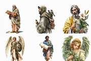 Watercolor Christian Figures Clipart, an Illustration by Craft Nest (Thumbnail 5 of 6)