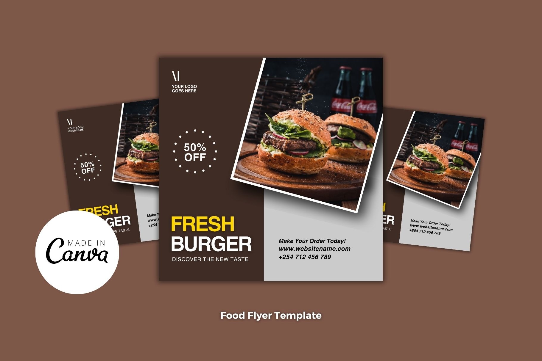 Burger Fast Food Canva Template, a Social Media Template by MK Creatives