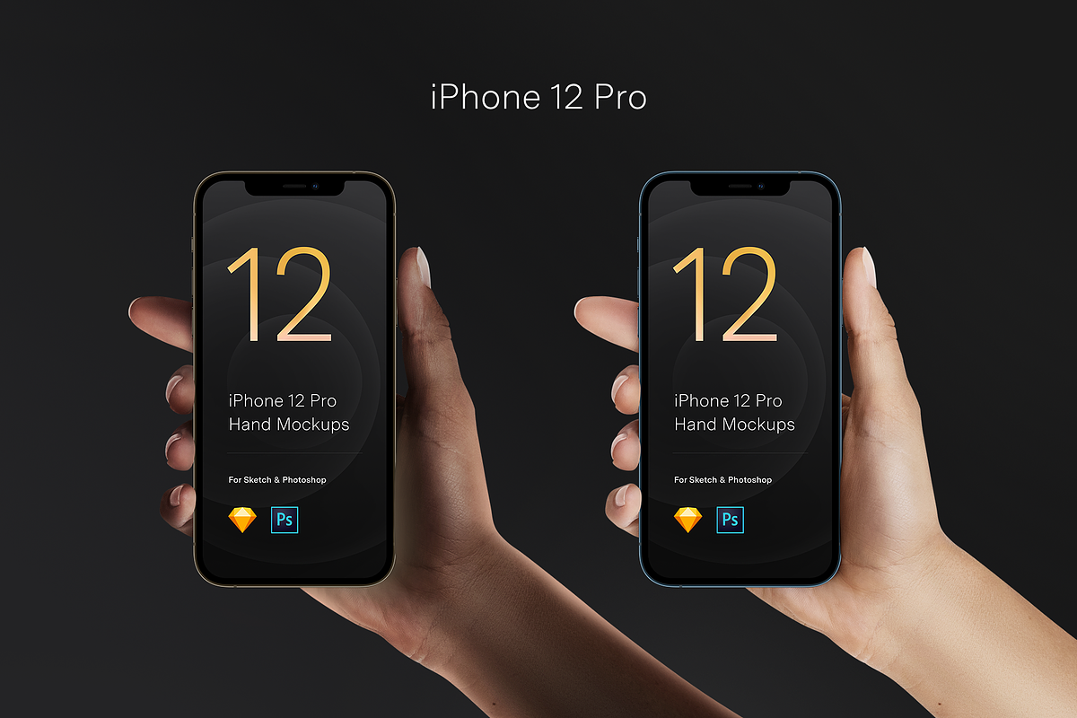 Hand Mockups iPhone 12 Pro, normal, an iPhone Mockup by Pierre Borodin (Photo 2 of 8)