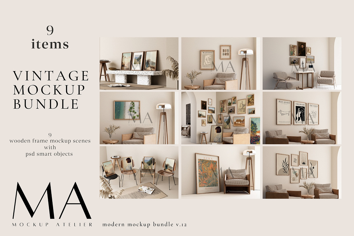 Entire Shop Frame Mockup Bundle, a Household Mockup by Mockup Art Atelier (Photo 31 of 55)