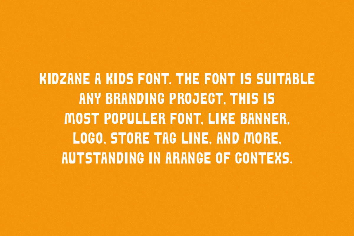 Kidzane - Kids Font, a Sans Serif Font by Iqsiart Studio (Photo 4 of 6)