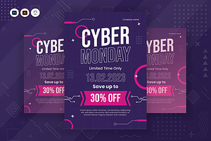Cyber Monday Poster, a Poster Template by Fannan Studio