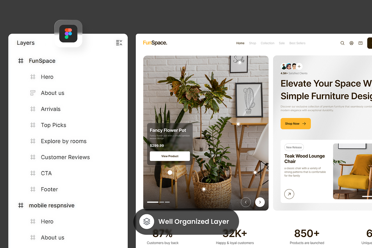 FunSpace - Furniture Landing Page preview 2