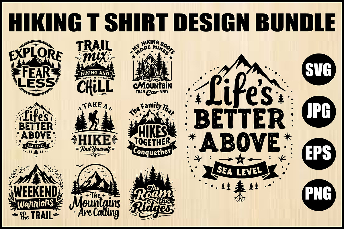 Adventure Hiking Shirt Bundle, an Object Graphic by Creativeshirt (Photo 1 of 10)