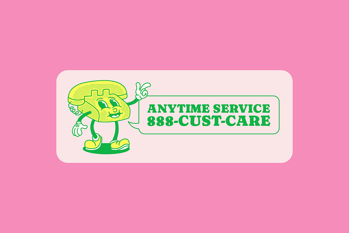 Retro Cartoon Call Center Badges, a Graphic by The Isian (Photo 2 of 5)