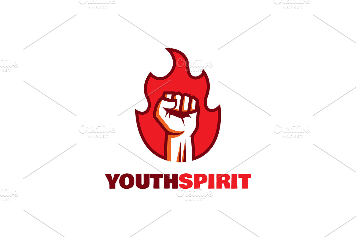 Youth Spirit - Hand Fist & Fire Logo, a Branding & Logo Template by ashenterprise (Photo 1 of 2)
