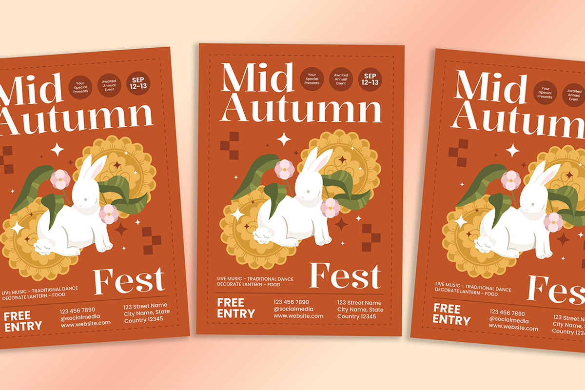 Mid Autumn Fest Flyer, a Print Template by Gumico Studio. (Photo 1 of 3)