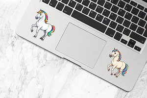 36 KAWAII HORSE Stickers Clipart