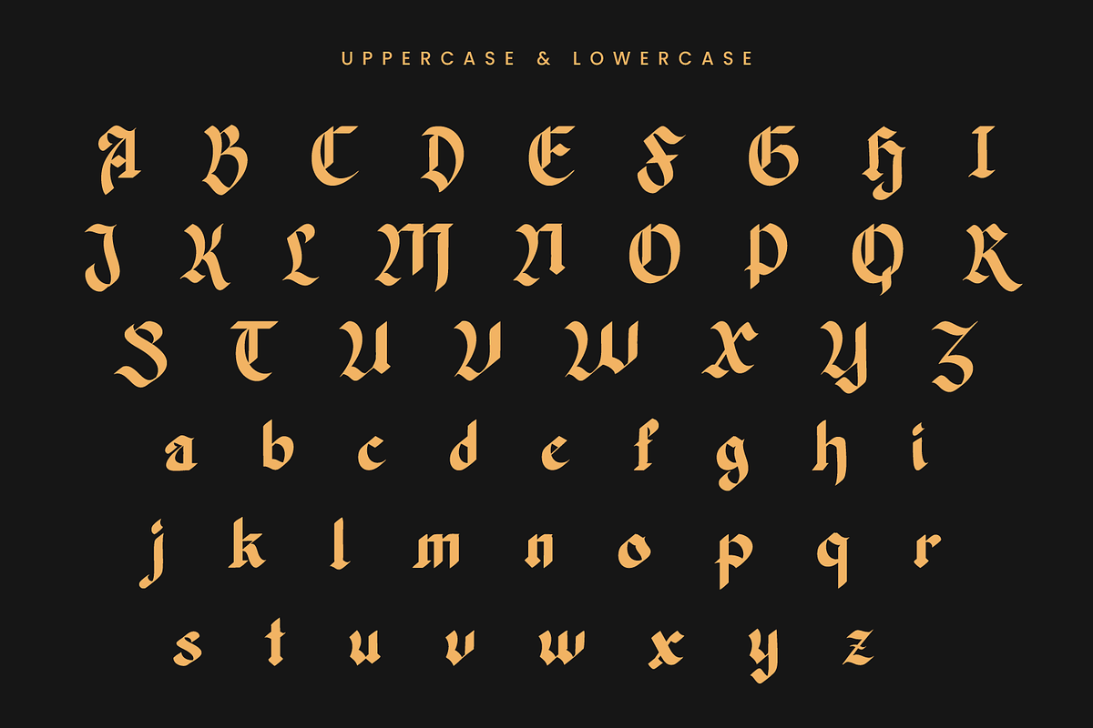 Kosegry – A Bold Blackletter Font, a Blackletter Font by Randi Irvan | Rvandtype (Photo 11 of 13)