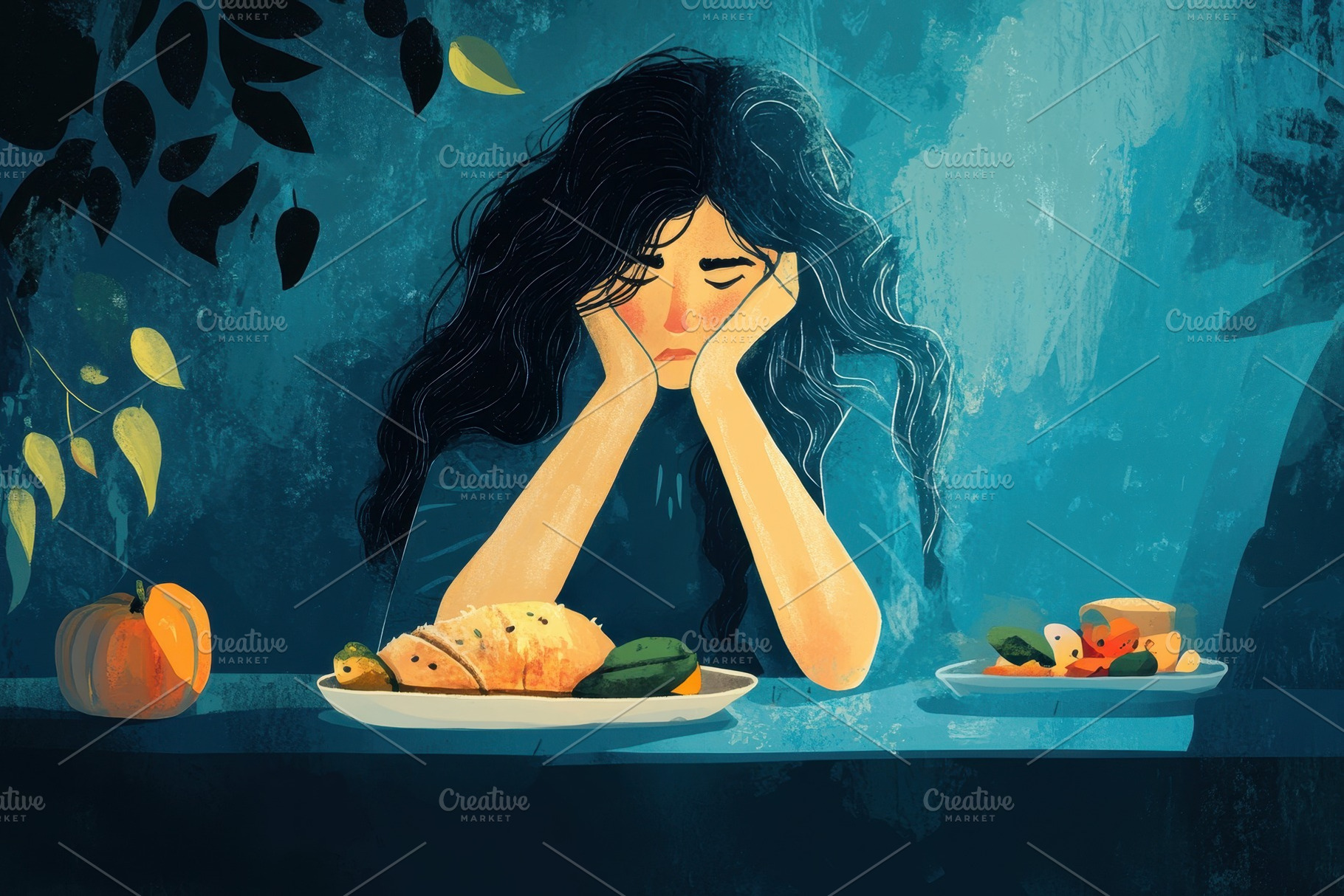 Eating disorder awareness illustrati, a Photo by Pavel_design