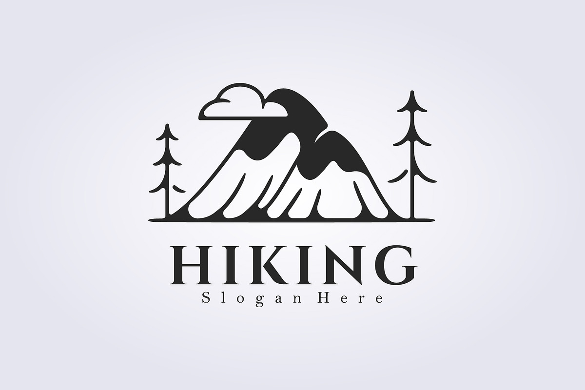 vintage mountain hiking logo, a Branding & Logo Template by Lodzrov