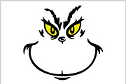 Grinch Face Vector, an Object Illustration by CarWrap design (Thumbnail 2 of 3)