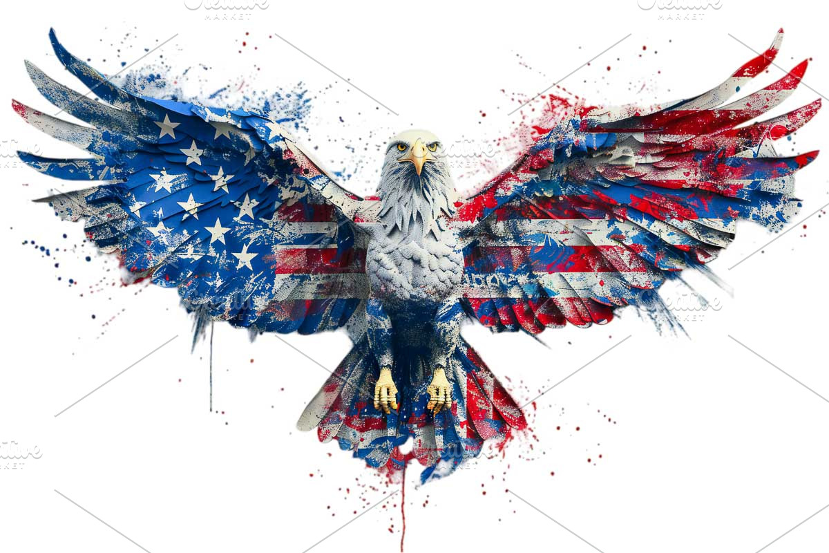 American Eagle Patriotic flag 4 July, a Graphic by VetalStock (Photo 4 of 11)