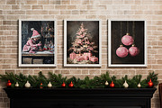 Pink Christmas Bundle Wall Art Set, a Holiday Photo by PrintablesByFranklyn (Thumbnail 7 of 7)