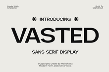 Vasted – Bold Sans Serif Display