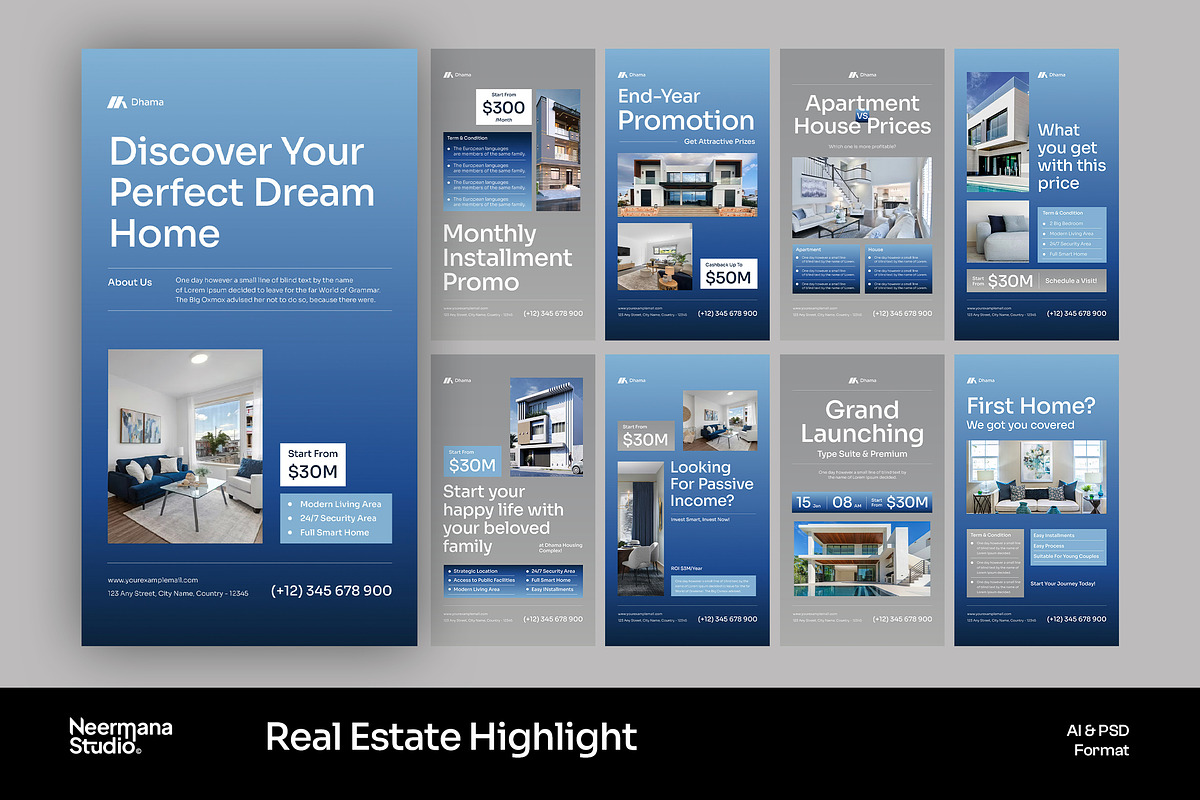 DHAMA | Real Estate Instagram Story, a Social Media Template by Neermana (Photo 1 of 4)