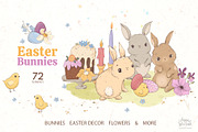 Easter Bunny Collection, an Animal Illustration by Lesya Skripak (Thumbnail 1 of 6)