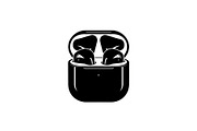 50 Wireless Earbuds Silhouette Icon, an Illustration by abu67222 (Thumbnail 46 of 51)