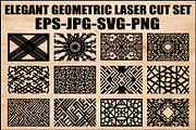 Geometric Laser Cut Panel Set, an Object Graphic by Designer_Momina (Thumbnail 1 of 13)