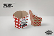 Fry Box Square Base Packaging Mockup, a Packaging Mockup by INCDesign (Thumbnail 3 of 7)