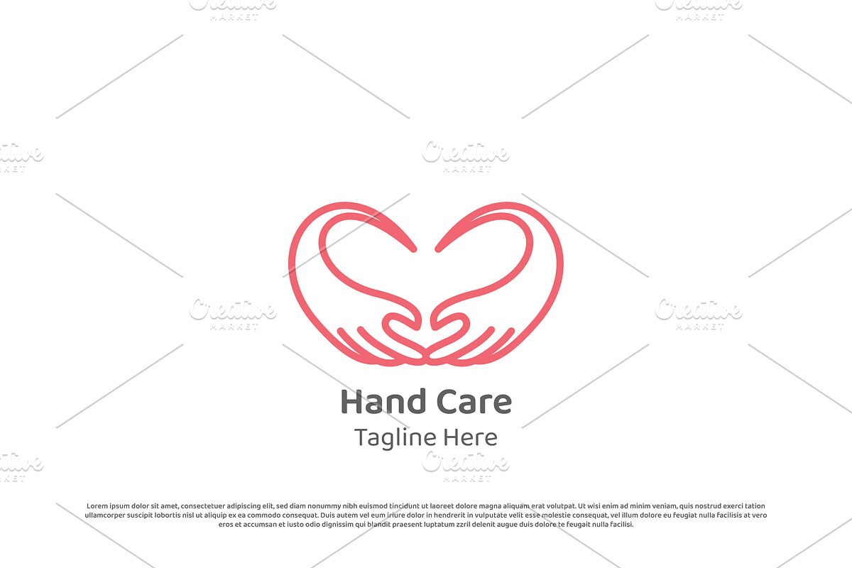 Hand Care Help Logo Design Icon, a Branding & Logo Template by Morvana Crew