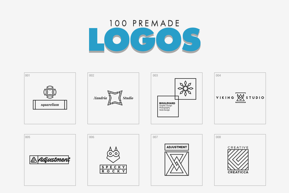 Minimal Geometric Logo Marks, a Branding & Logo Template by Warna Works (Photo 2 of 10)