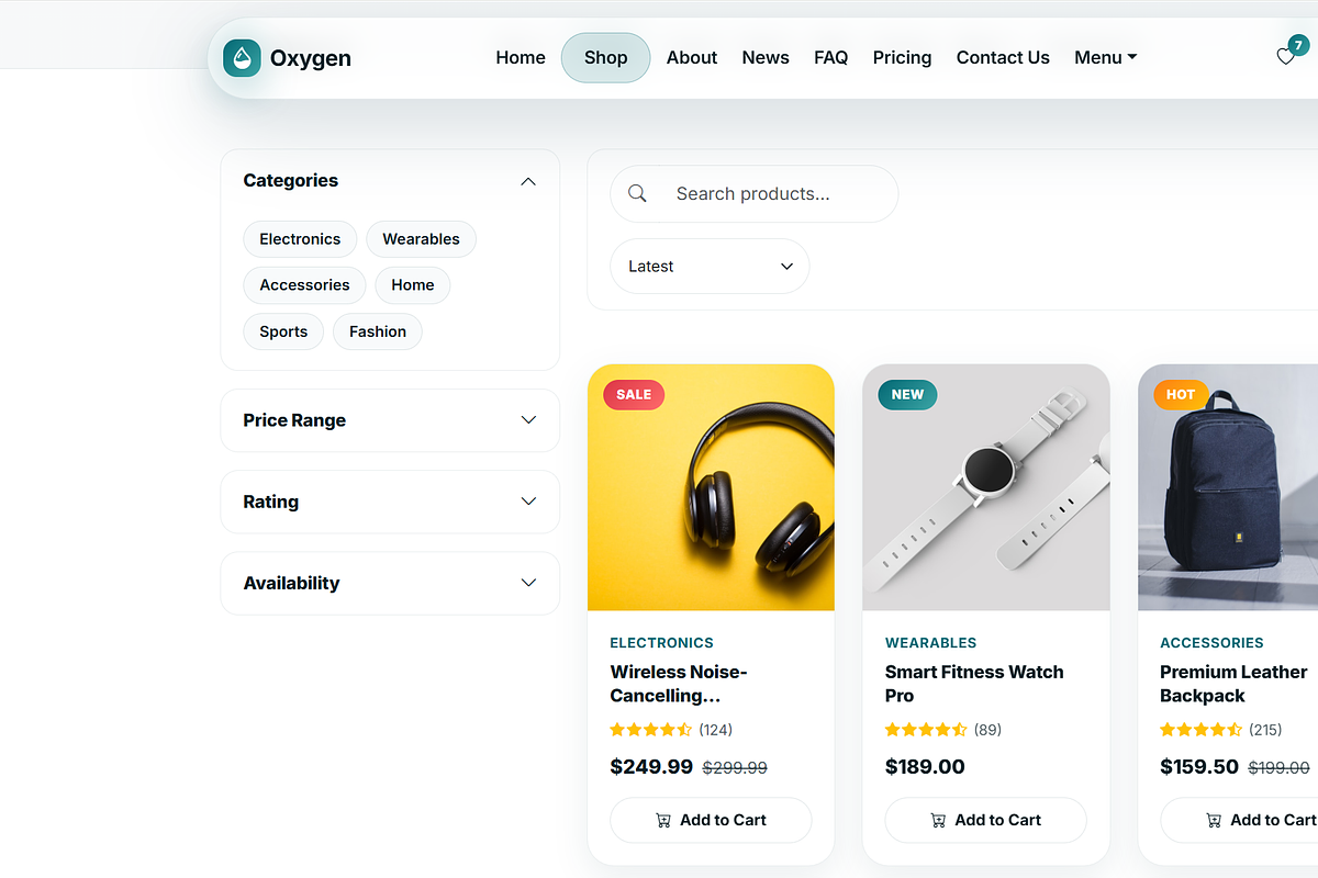 Oxygen Aura Bootstrap 5 Template, a Bootstrap Template by GeorgeMichel (Photo 9 of 11)