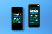 Flat Laundry Services Flyer Set, a Flyer Template by graphicook (Thumbnail 3 of 3)