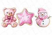 Christmas Pastel Cookie Clipart Bund, an Illustration by DreamPrint404 (Thumbnail 4 of 7)