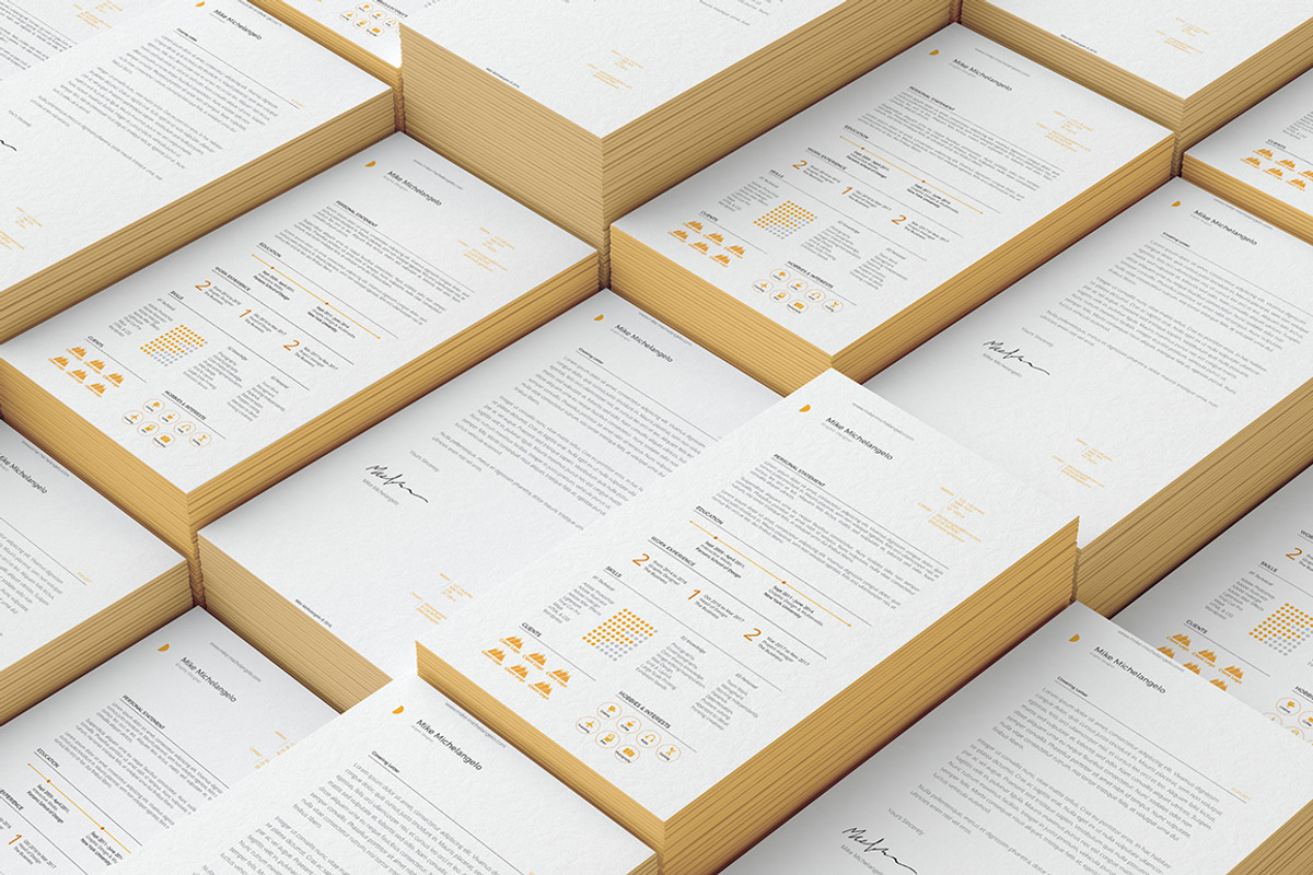 Resume Template Pack | Michelangelo, a Resume Template by AAO.Design (Photo 7 of 7)