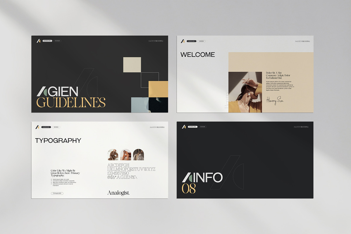 Agien Brand Guidelines Template, a Presentation Template by evgenystudio