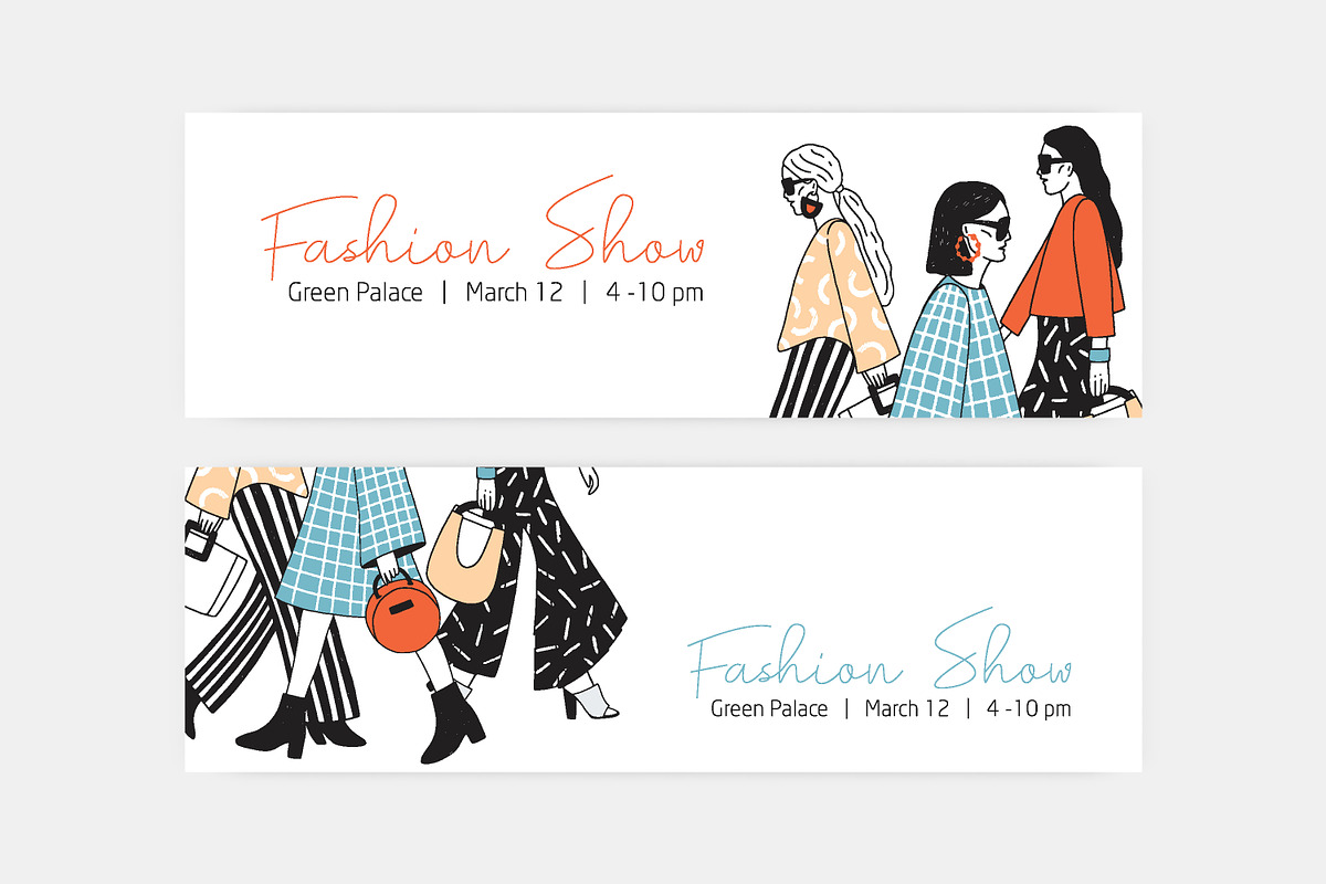 Fashion show banners and posters, a Decorative Illustration by Good Studio (Photo 6 of 11)