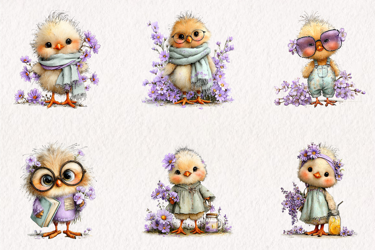 Summer Funny Chick Clipart, an Illustration by CreationArt (Photo 6 of 7)