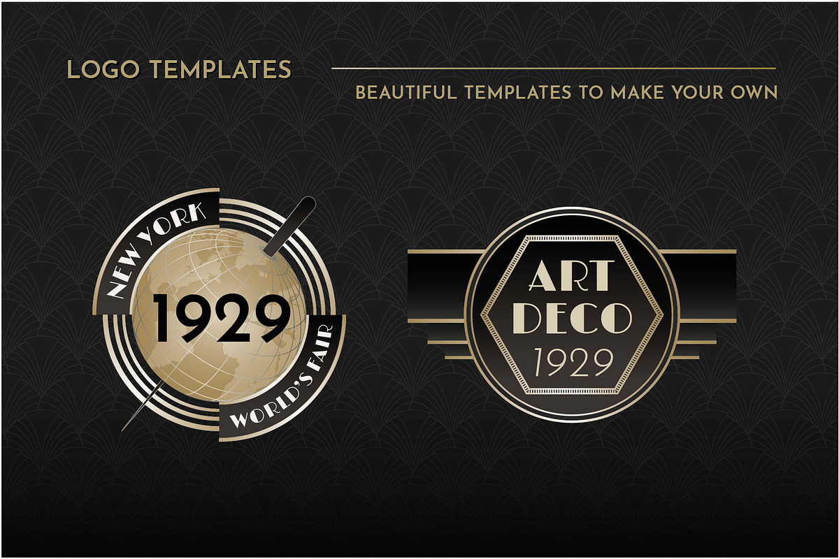 Art Deco Graphics Collection Vol 1, a Decorative Illustration by Wingsart Studio (Photo 8 of 14)